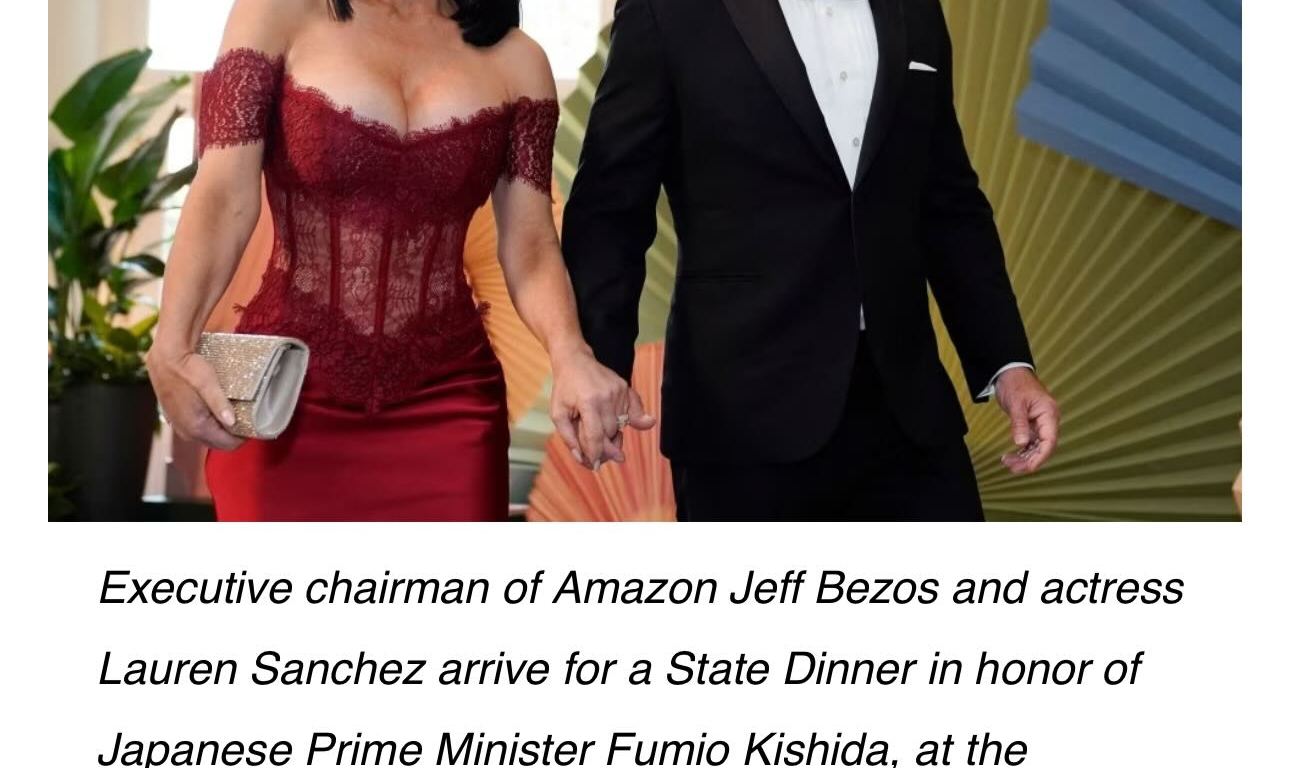 Lauren Sánchez at President Trump’s 2025 inauguration, wearing a bold all-white outfit with a lace top and blazer, drawing both admiration and criticism online.