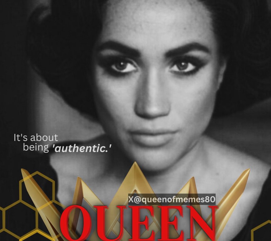 A vintage movie poster of Queen Bee (1955) featuring Joan Crawford, symbolizing the ongoing media comparisons to Meghan Markle.