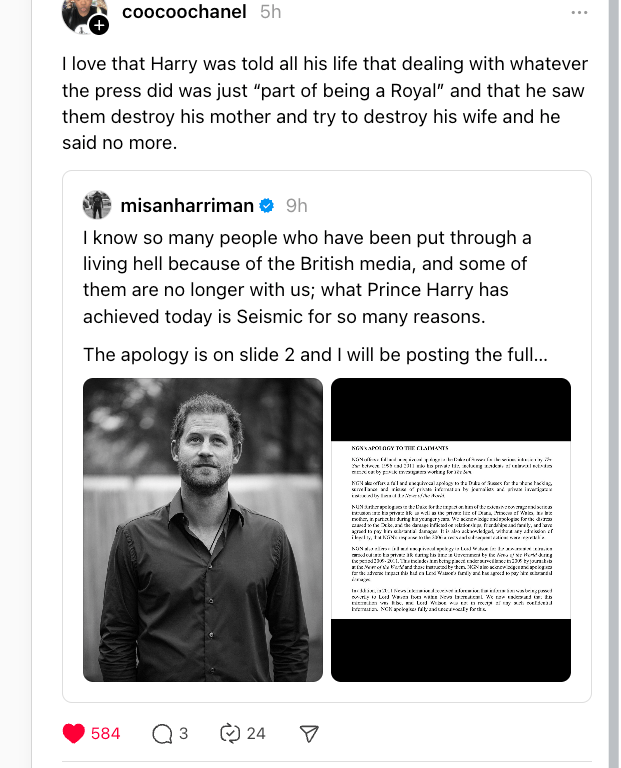 Prince Harry celebrates legal victory against The Sun newspaper for unlawful news gathering practices.