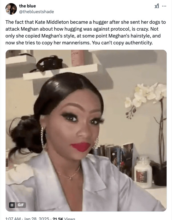 A thoughtful analysis piece examining how social media discusses and interprets royal family members' public behaviors, focusing on recent discussions about Catherine, Princess of Wales, and public displays of affection