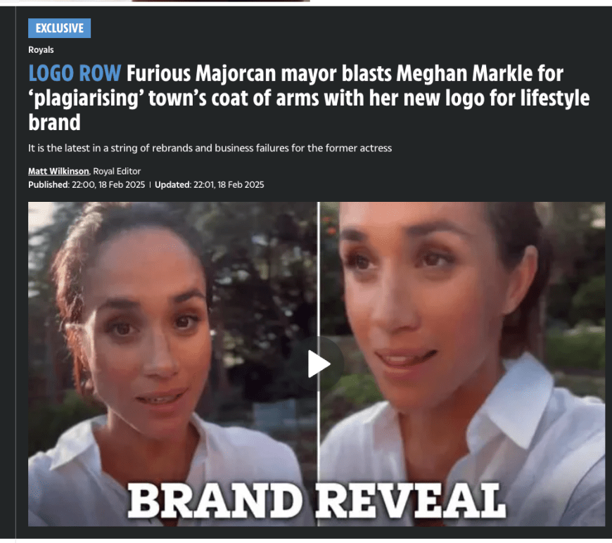 An image of Meghan Markle in a white shirt, announcing her new brand "As Ever" in an Instagram video.